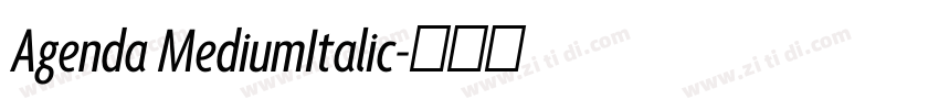 Agenda MediumItalic字体转换